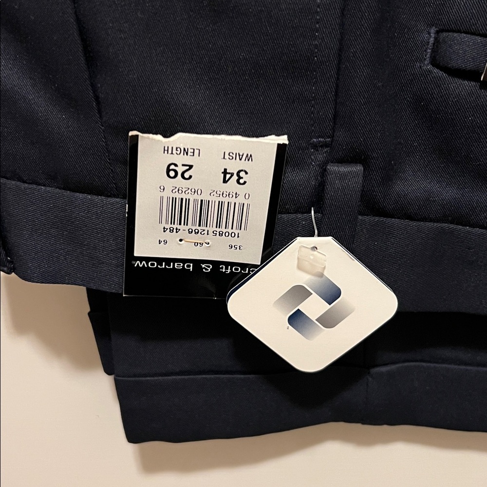 NWT Men’s Croft & Barrow Navy Dress Pants  34” waist, 
29”. - Picture 3 of 5